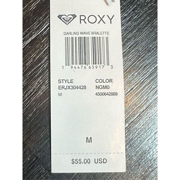 Roxy NWT size M Darling Wave bralette coral colored bikini top - swim - Picture 8 of 9